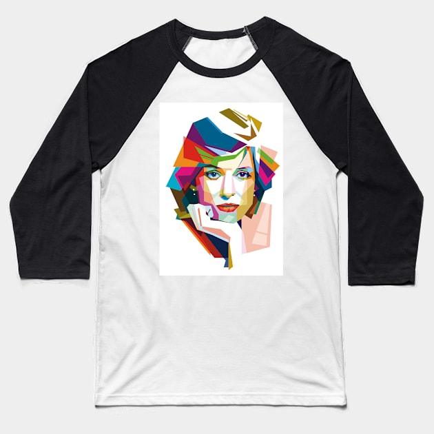 WPAP lady diana Baseball T-Shirt by pucil03